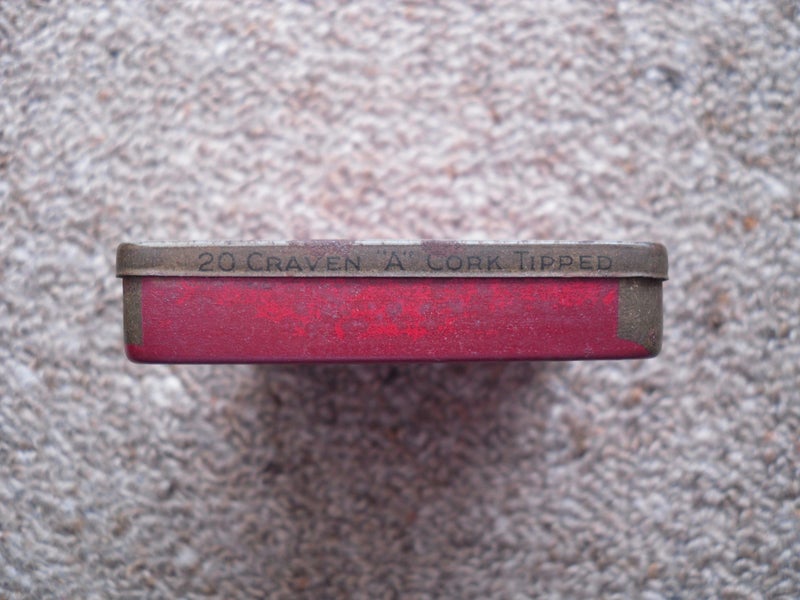 Cigarette Tin. Craven 'A' Virgina Cigarettes cork tipped. Carousel 4