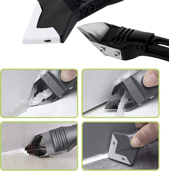 Three-in-One Silicone Sealant Tool - Professional Scraper Kit for Bathroom, Kitc Carousel 5