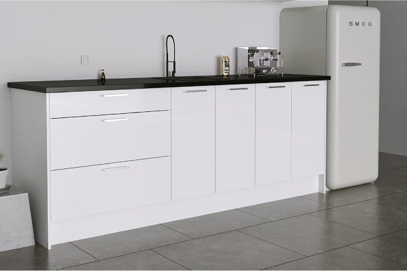 Italian Made 2000mm Gloss White Kitchenette Carousel 1
