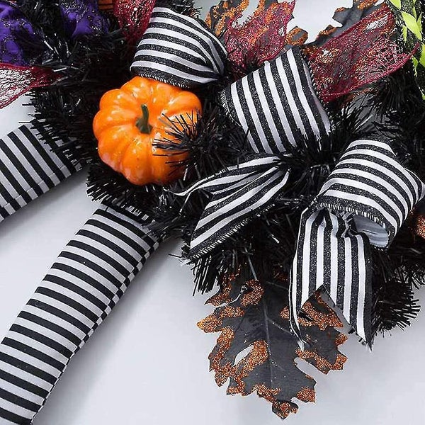 Vintage Halloween Wreath - Witch's Paw, Pumpkin, Maple Leaf Carousel 5