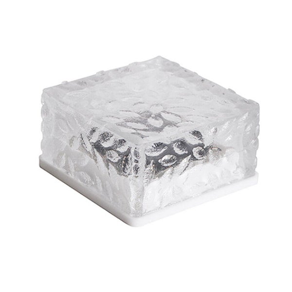 Solar Led Ice Cube Brick Lights Outdoor 4 LED Waterproof Stair Step Carousel 7
