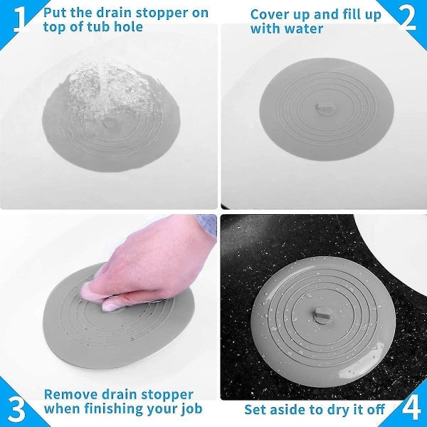 Silicone Sink Stopper - Universal Kitchen and Bathroom Drain Plug, 15.3cm Diamet Carousel 2