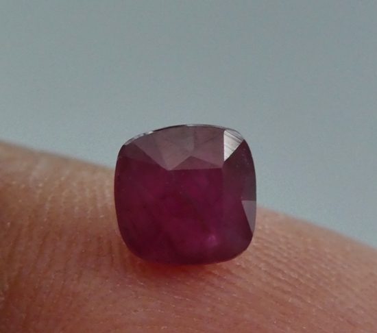 1.19CT SPLENDID CUSHION CUT 100% NATURAL PURPLE RED RUBY Carousel 2