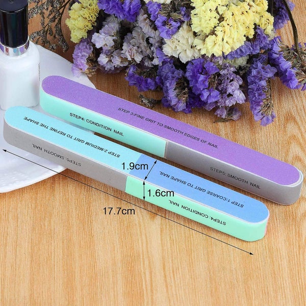 12 Packs 7 Way Nail File And Buffer Block Professional Nail Buffering Files 7 St Carousel 5