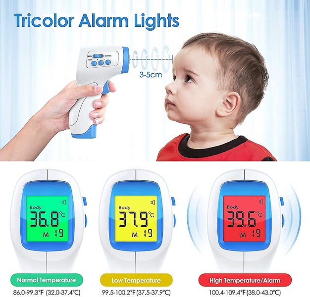 Kkmier Adult Forehead Thermometer with LCD Display - Non-contact Infrared Thermo Carousel 2
