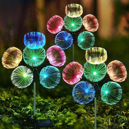 2 Packs Solar Christmas Tree Outdoor Yard Xmas Decoration Carousel 1