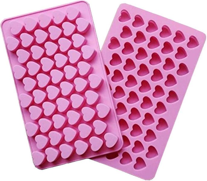 Silicone Mold Mini Heart Shape Silicone Ice Cube Molds Trays/chocolate Mold Pink Carousel 1