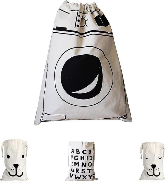 Large Canvas Laundry Bag With Drawstring For Toys Storage Travel Washing Machine Carousel 1
