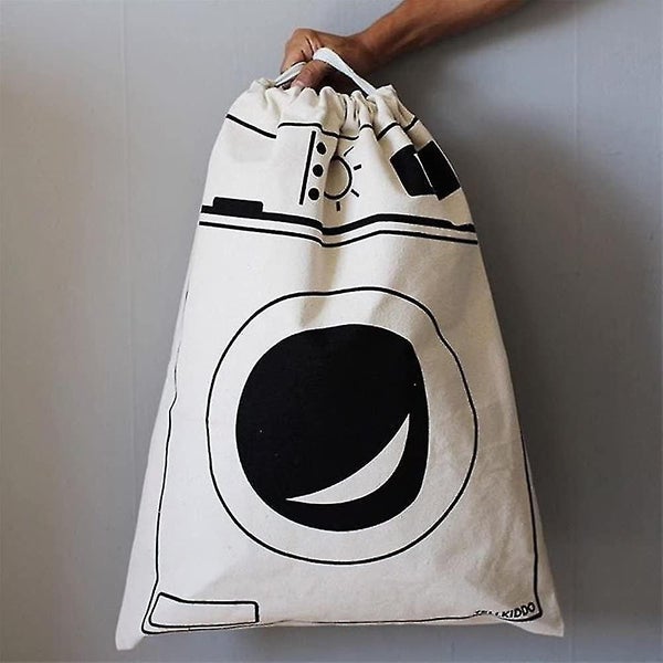 Large Canvas Laundry Bag With Drawstring For Toys Storage Travel Washing Machine Carousel 2