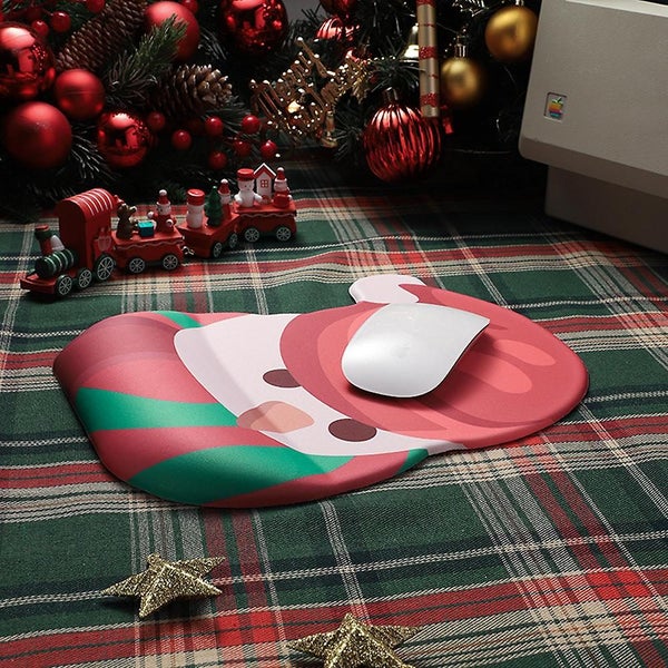 Snowman Silica Gel Mouse Pad With Wrist Support - Ergonomic Non-slip Mouse Pad F Carousel 5