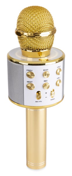 Karaoke Mic with built-in Speakers BT/MP3 Gold Carousel 1