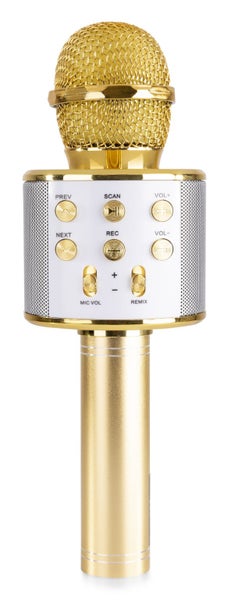 Karaoke Mic with built-in Speakers BT/MP3 Gold Carousel 2