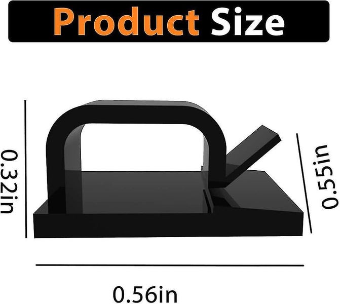 Pack of 50 Cable Clamps - Sticky Cable Manager Clips for Car, Office, and Home C Carousel 2