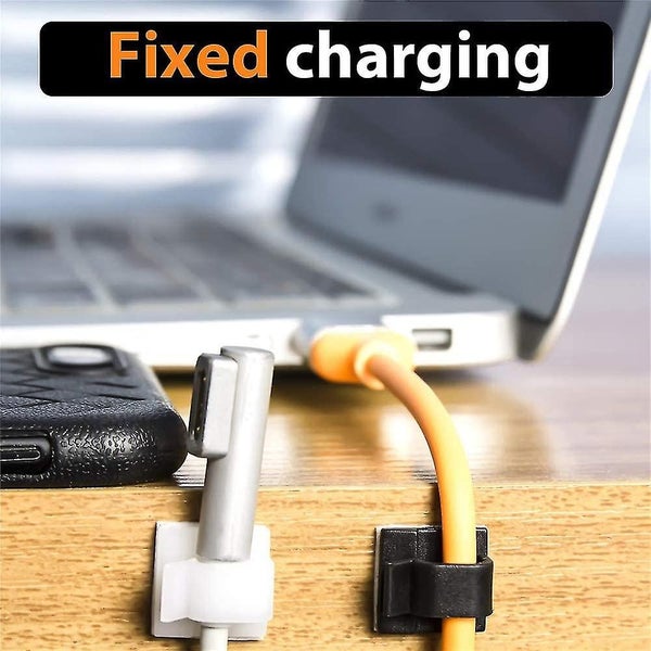 Pack of 50 Cable Clamps - Sticky Cable Manager Clips for Car, Office, and Home C Carousel 5