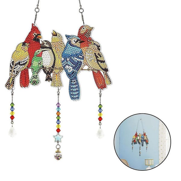 DIY 5D Diamond Painting Hanging Pendant Kit - Crystal Rhinestones Art Window Dec Carousel 2