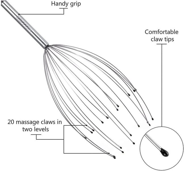 Head Massage Spider And Back Scraper, Head Massager With 20 Fingers For A Pleasa Carousel 2