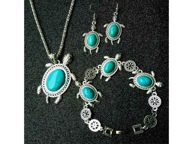 Vintage Turtle Tortoise Owl And So On Necklace Earring Bracelet Jewelry Sets Carousel 2