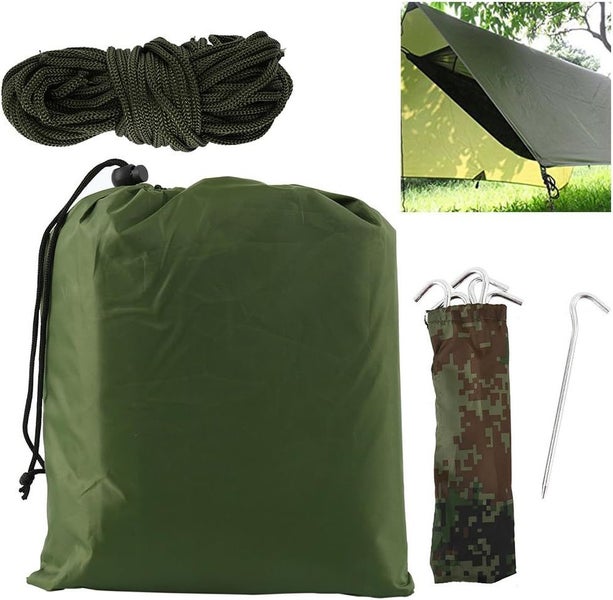 Tent Tarp Camping Tarp Waterproof Picnic Mat 300x300cm Multifunctional Tarp w Carousel 2
