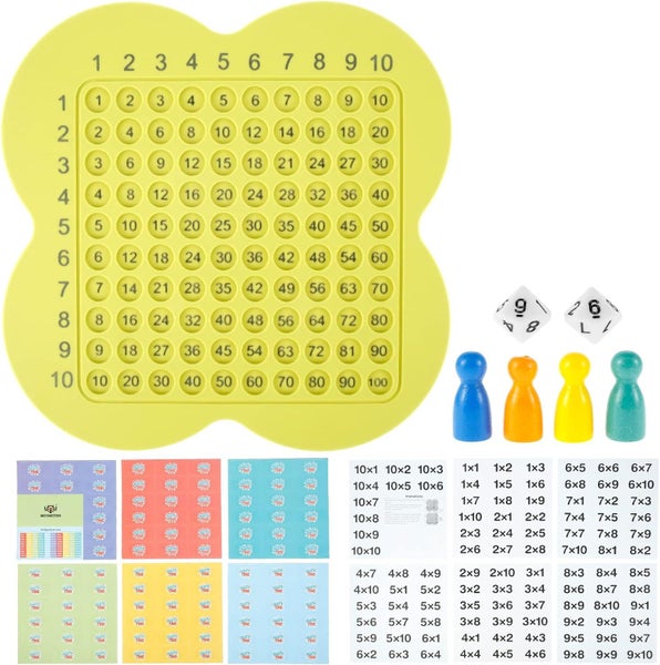Wooden Math Multiplication Board Montessori Children Counting Toy with 100 Ca Carousel 1