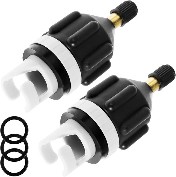 2Pcs Air Pump Air Valve Adapter Inflatable Boat Air Pump Converter Universal Carousel 1