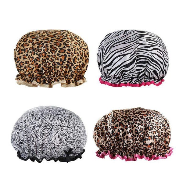 4 Pack Shower CapHair Bath Carousel 1