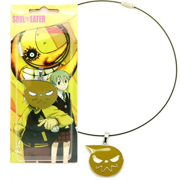 Leather Chain Ghost Pendant Necklace -Yellow Carousel 2