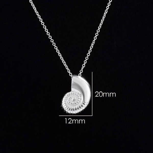 Fashion Woman Conch Pendant Necklace -Silver Carousel 2
