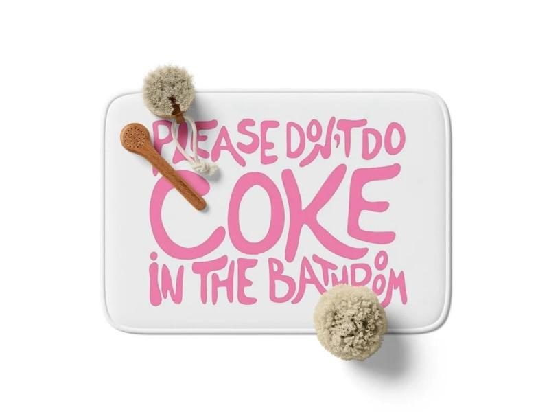 Gaslight Gatekeep Girlboss No Coke In Bathroom Bath Mat 60 X 40 Cm Absorbent Carousel 1
