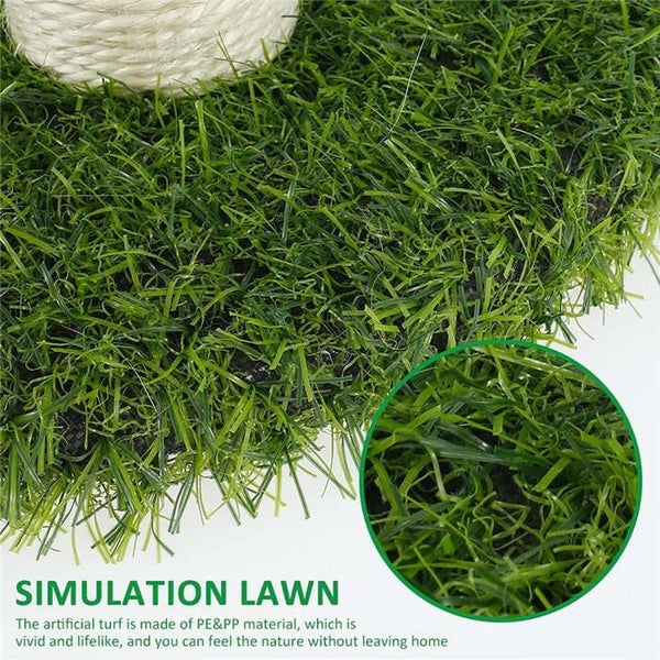 Cat Scratching Post Mushroom Natural Durable Sisal Board Scratcher -White Carousel 2