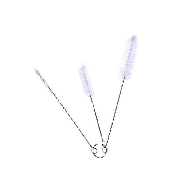 3 Pcs Aquarium Hose Cleaning Brushes Kits For Multiple Size Straws -White Carousel 1
