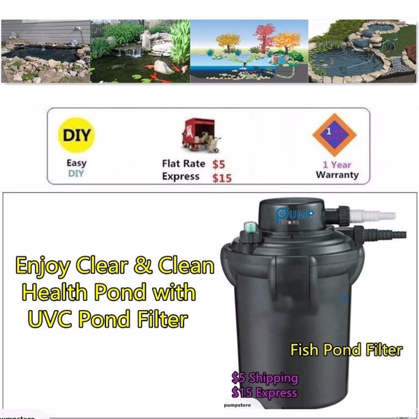 JEBAO Bio-Pressure Fish Pond Filter 7W UV 4000L - Backwash Perfect for KOI Fish63612138045826110