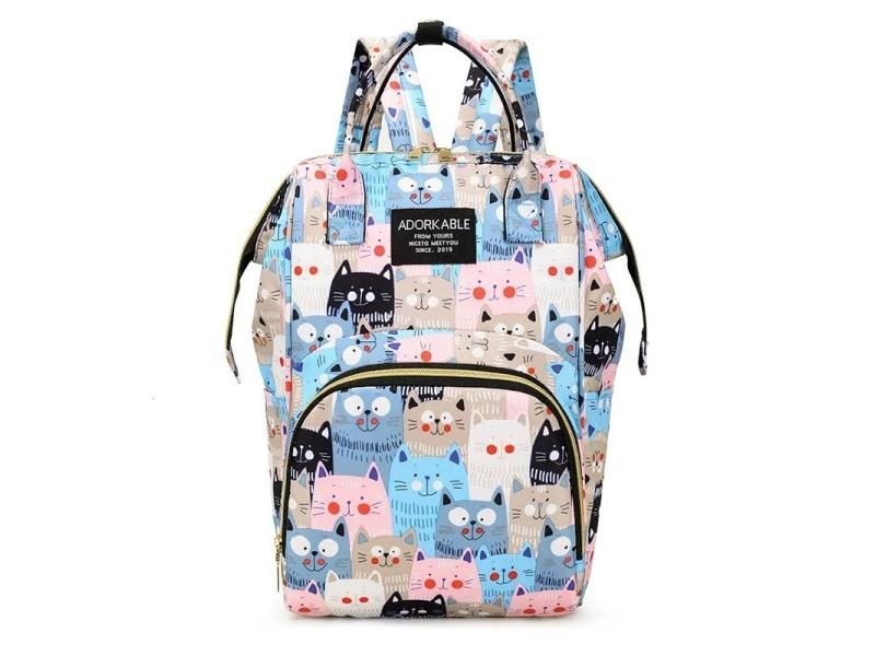 Diaper Bag Backpack Maternity Bag For Baby Fashion Large Capacity Printed Mommy Carousel 2