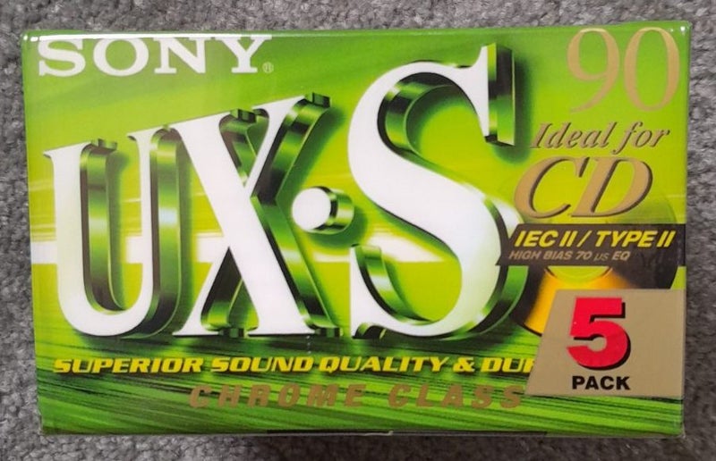 High Quality!: 5 x UX-S 90 (Type II) Blank Audio Cassette Tapes (new/sealed) Carousel 1