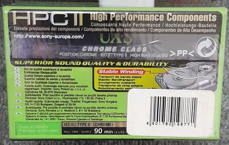 High Quality!: 5 x UX-S 90 (Type II) Blank Audio Cassette Tapes (new/sealed) Carousel 2