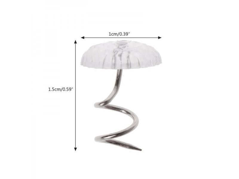 50PCS Clear Heads Twist Pins Fixed Fastener For Upholstery Blankets Sofa Sets Carousel 1