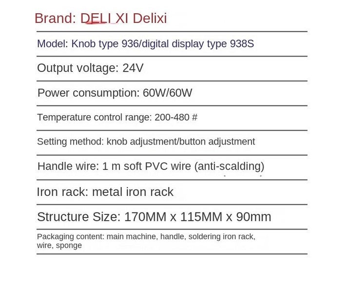 DELIXI 936S electric soldering iron 60w Carousel 2