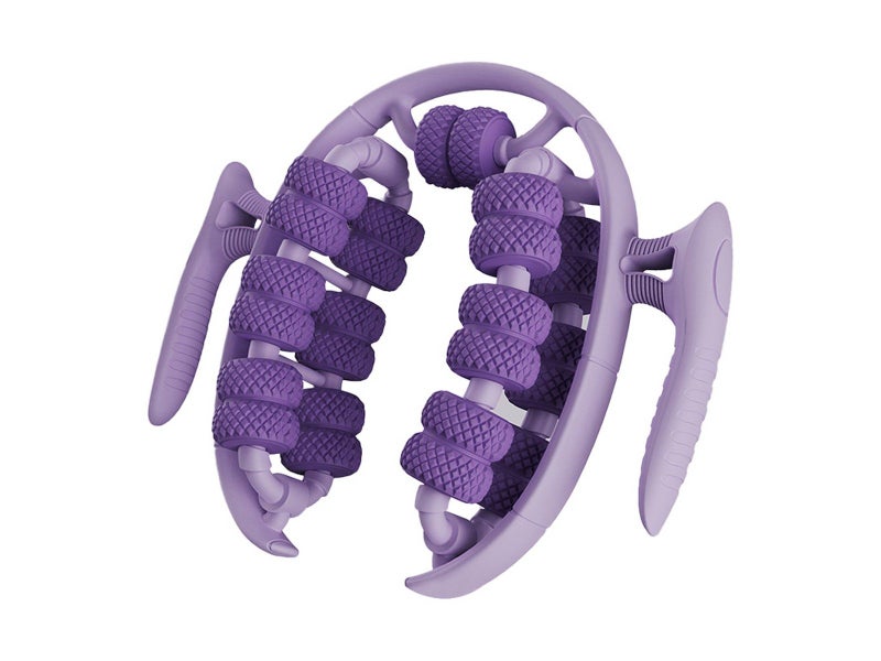 Purple 26 Wheels Annular Leg Clamp Massager Leg Massage Device Muscle Relaxer Carousel 2