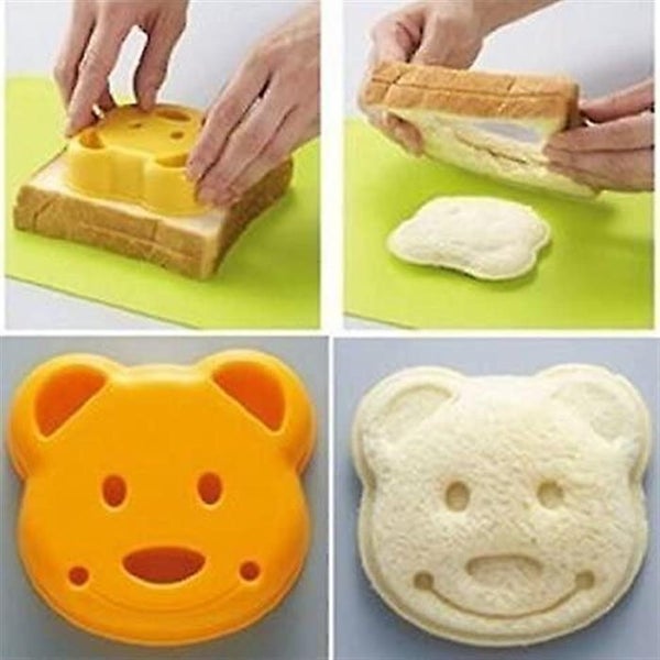 Bear Shape Sandwich Mold Cutter bread Sandwich Shapers Maker For Kids Carousel 1