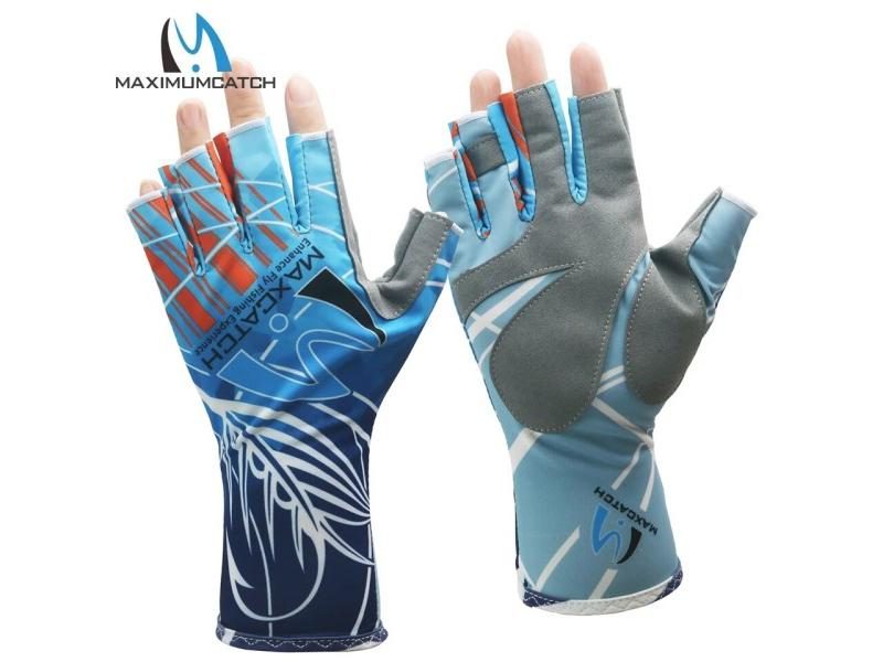 Maximumcatch Fishing Gloves Half Finger Anti-slip Breathable Outdoor Sports Carousel 1