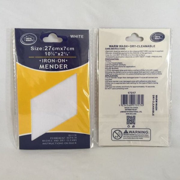 Iron on Mender - White 27 x 7cm (12 Packs) Carousel 1
