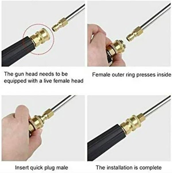30/90 Degree/U Shape Pressure Washer Angled Lance 17cm Extension Spray Carousel 2