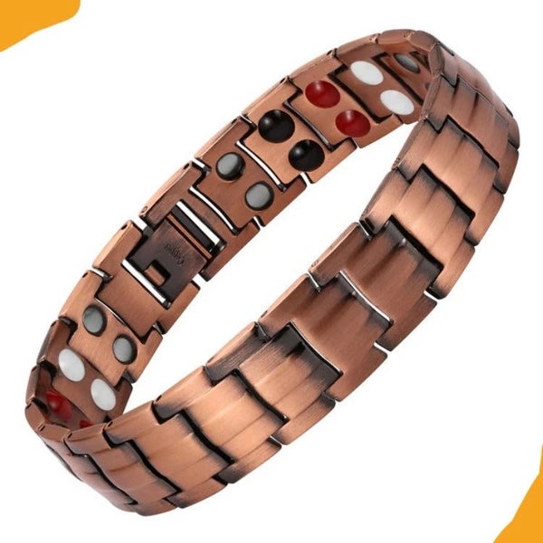 Copper Double Row Bio Elements Energy Germanium Bracelet Carousel 1