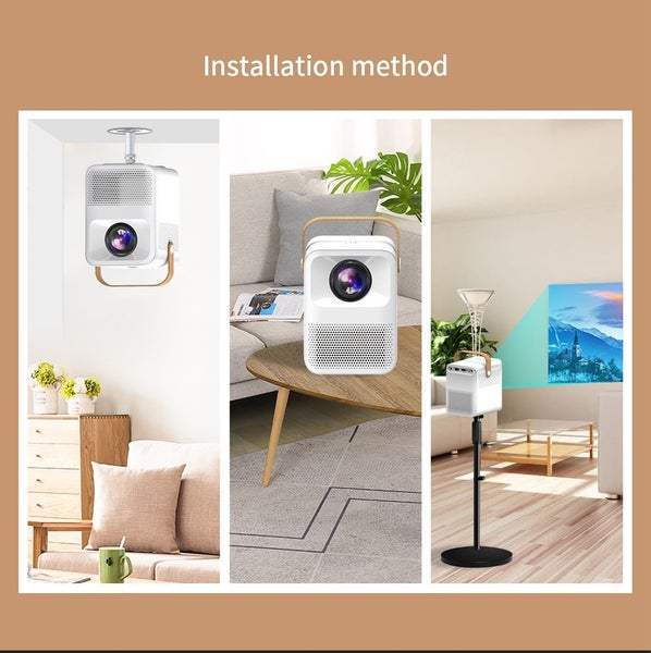 Projector Android 9.0 Theater Cinema 1080P HD Video Bluetooth WiFi LED Beamer Carousel 2