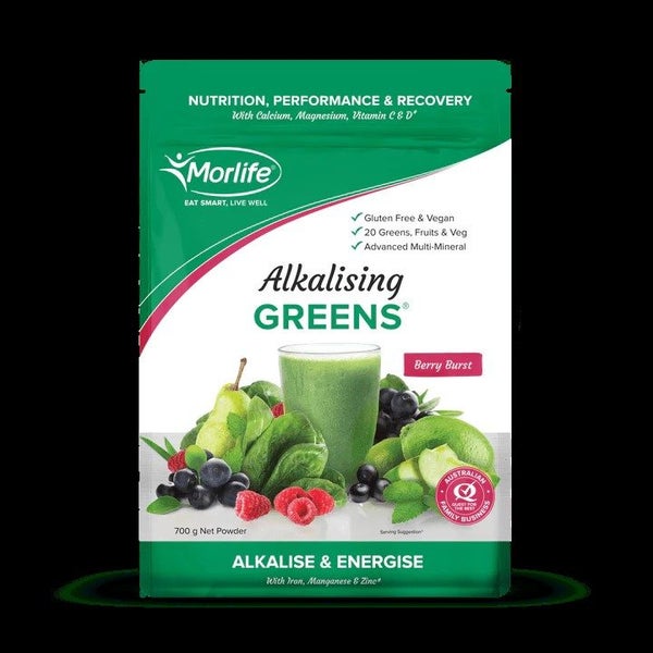 Morlife Alkalising Greens Powder (Berry Burst) 700gm