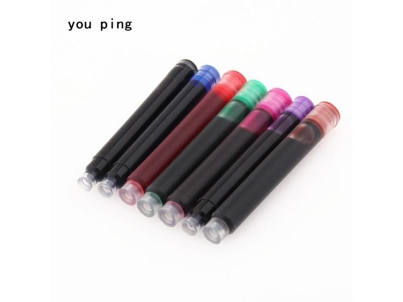 High Quality 10pcs Disposable Fountain Pen Ink Supplies Cartridges Refills Carousel 8