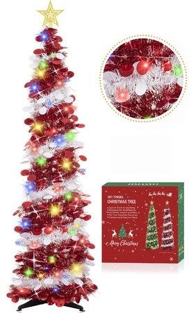 1.5m Christmas Tree with 50 LED Color Lights Carousel 2