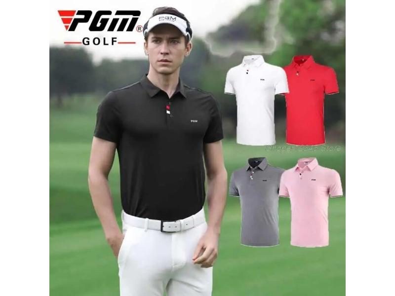 PGM Summer Men'S Golf Shirts Quick-Dry Breathable Short Sleeve Tops Outdoor Carousel 2