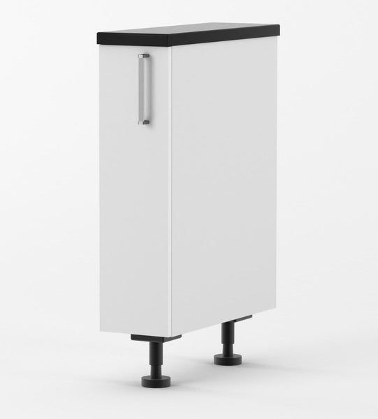 200mm wide Base cabinet - Melamine White Carousel 1