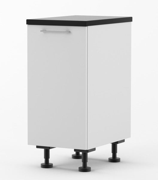 400 wide Base Cabinet - Melamine White Carousel 1