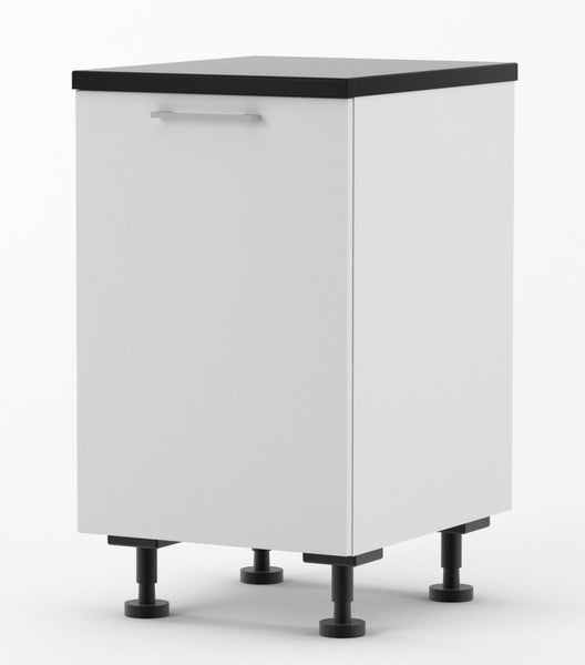500mm wide Base cabinet - Melamine White Carousel 1